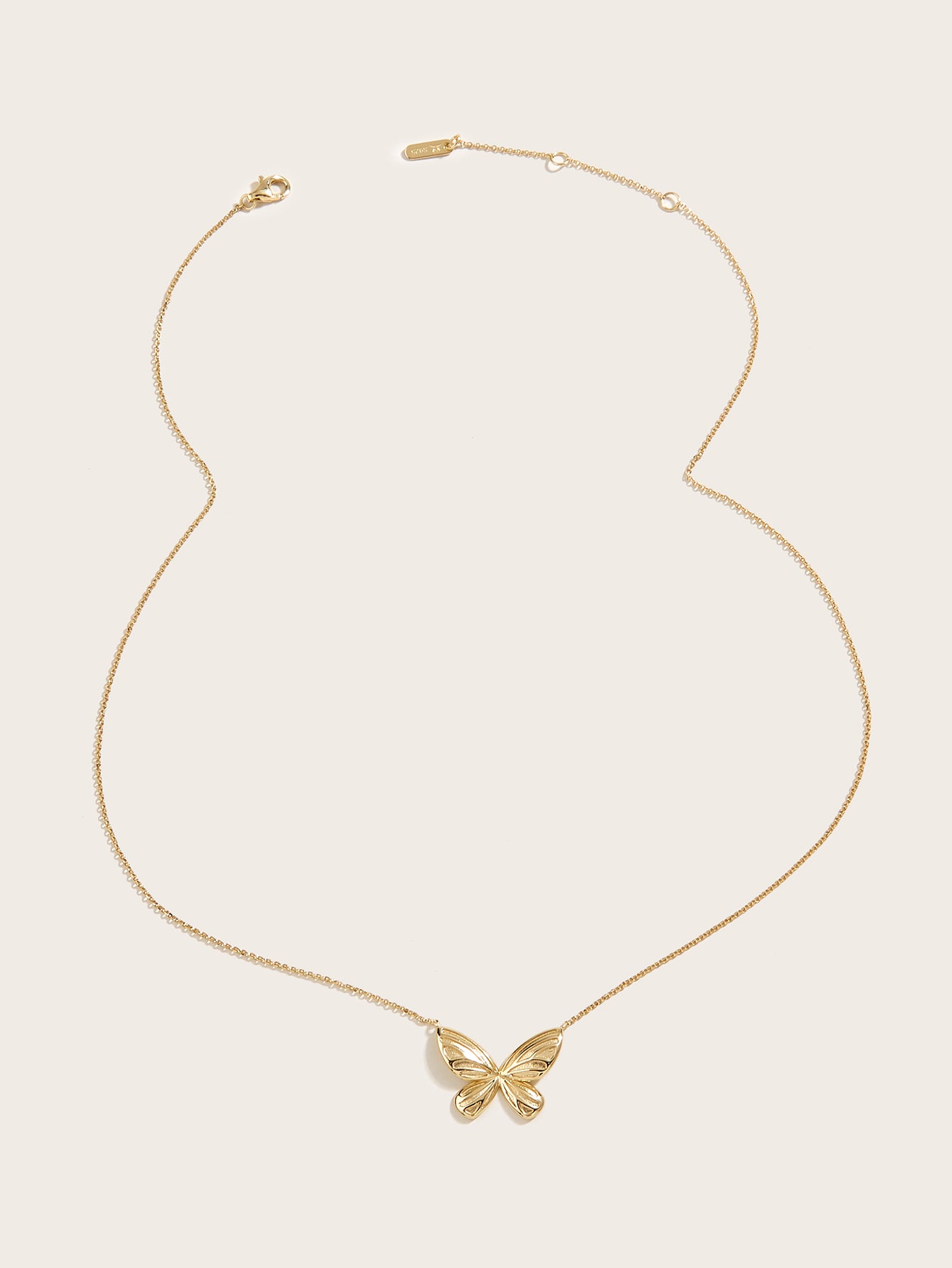 Silver plated 14k Gold Butterfly Necklace