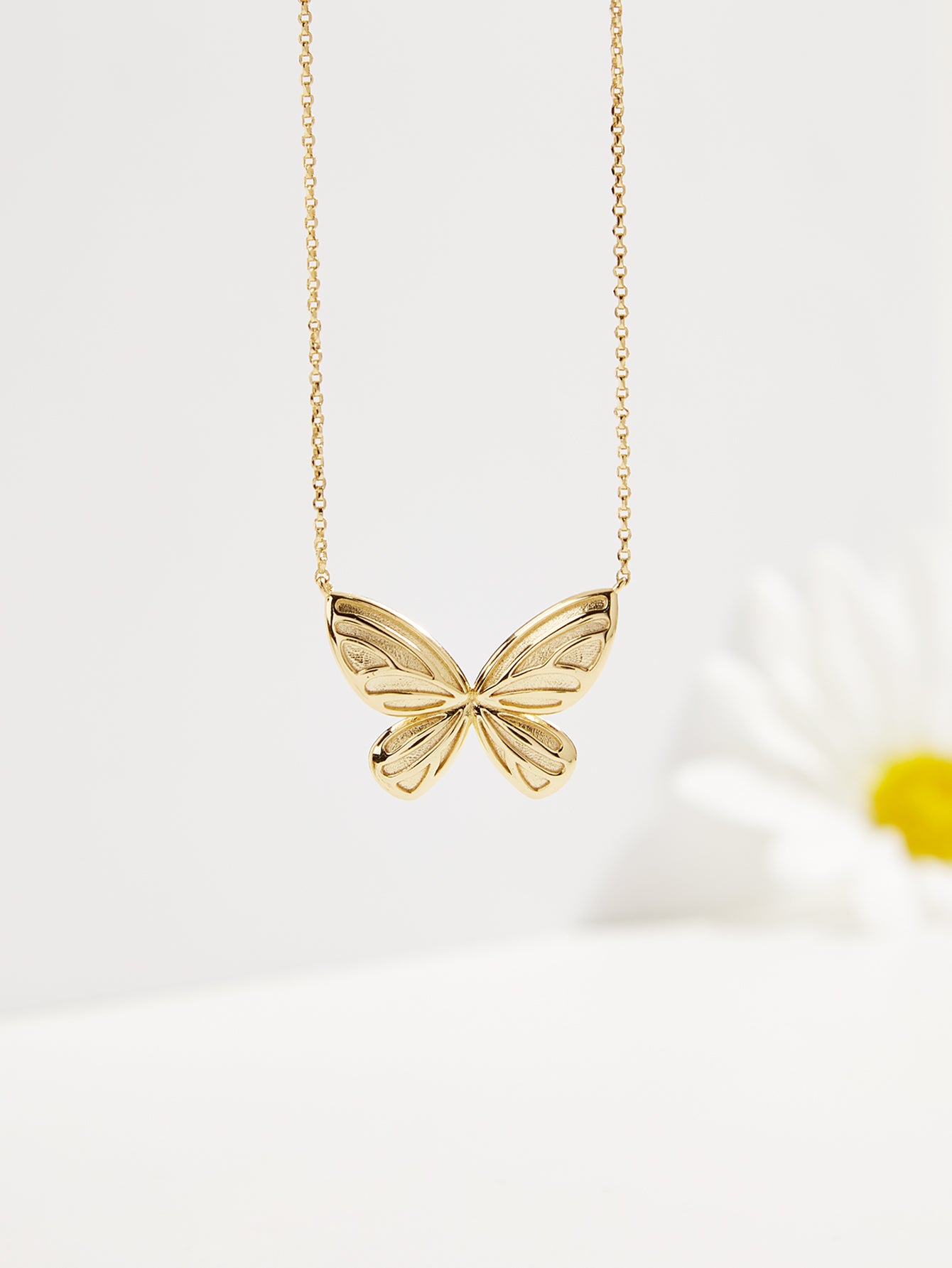 Silver plated 14k Gold Butterfly Necklace