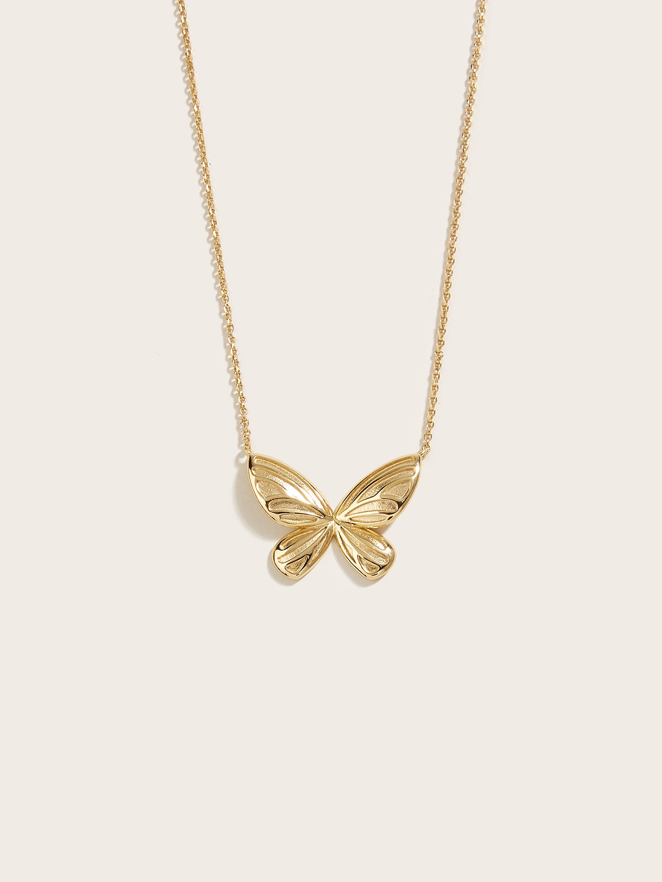 Silver plated 14k Gold Butterfly Necklace
