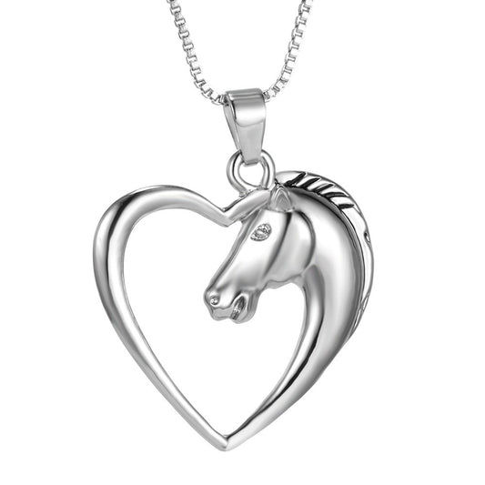 Horse Necklace Silver