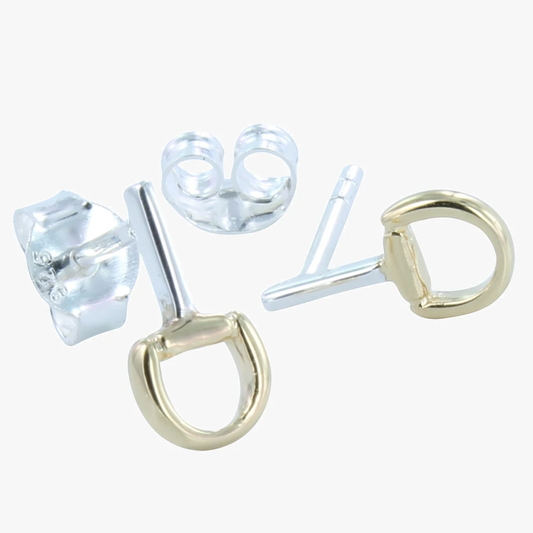 Mini Snaffle Sterling Silver Equestrian Stud Earrings