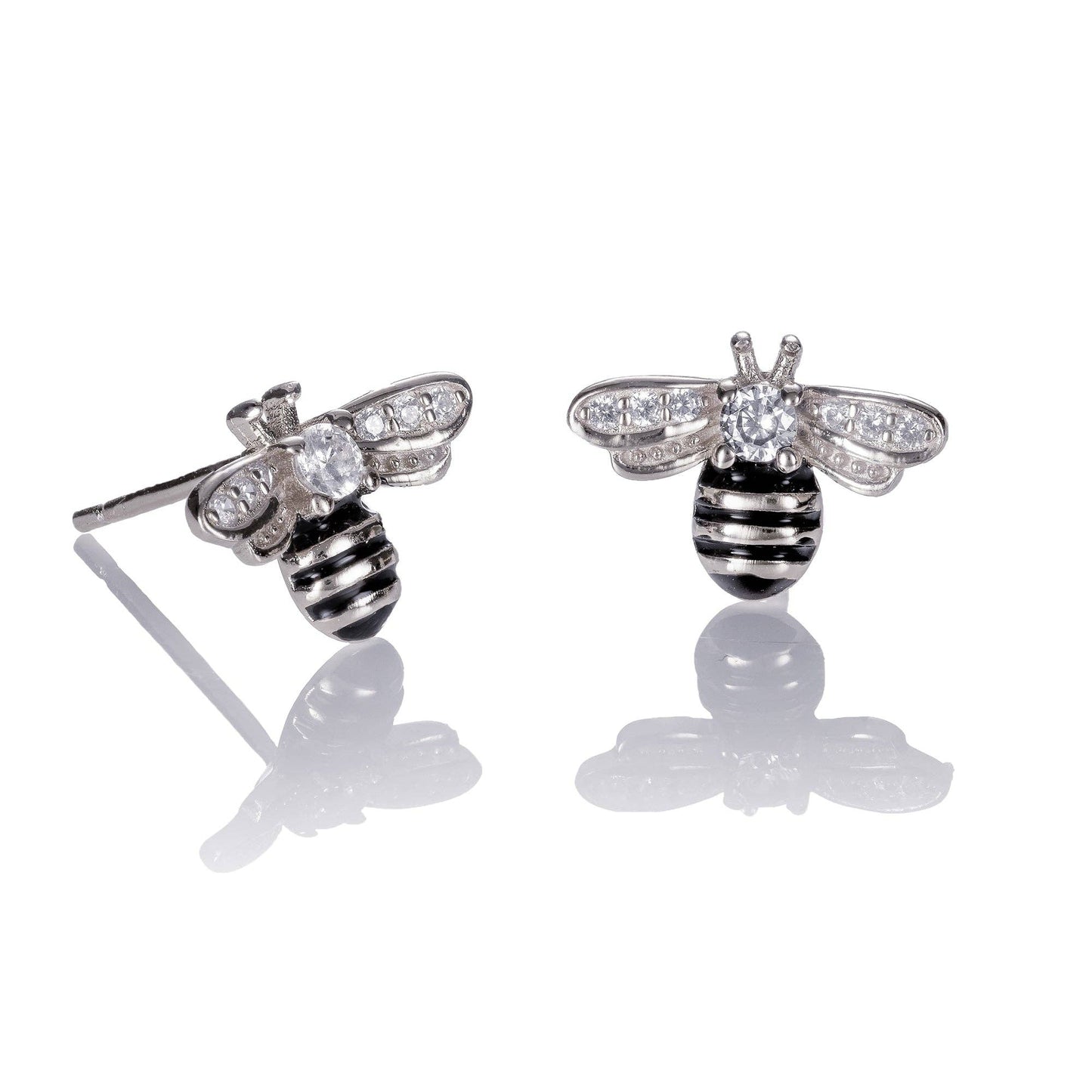 Sterling Silver Bumble Bee Stud Earrings