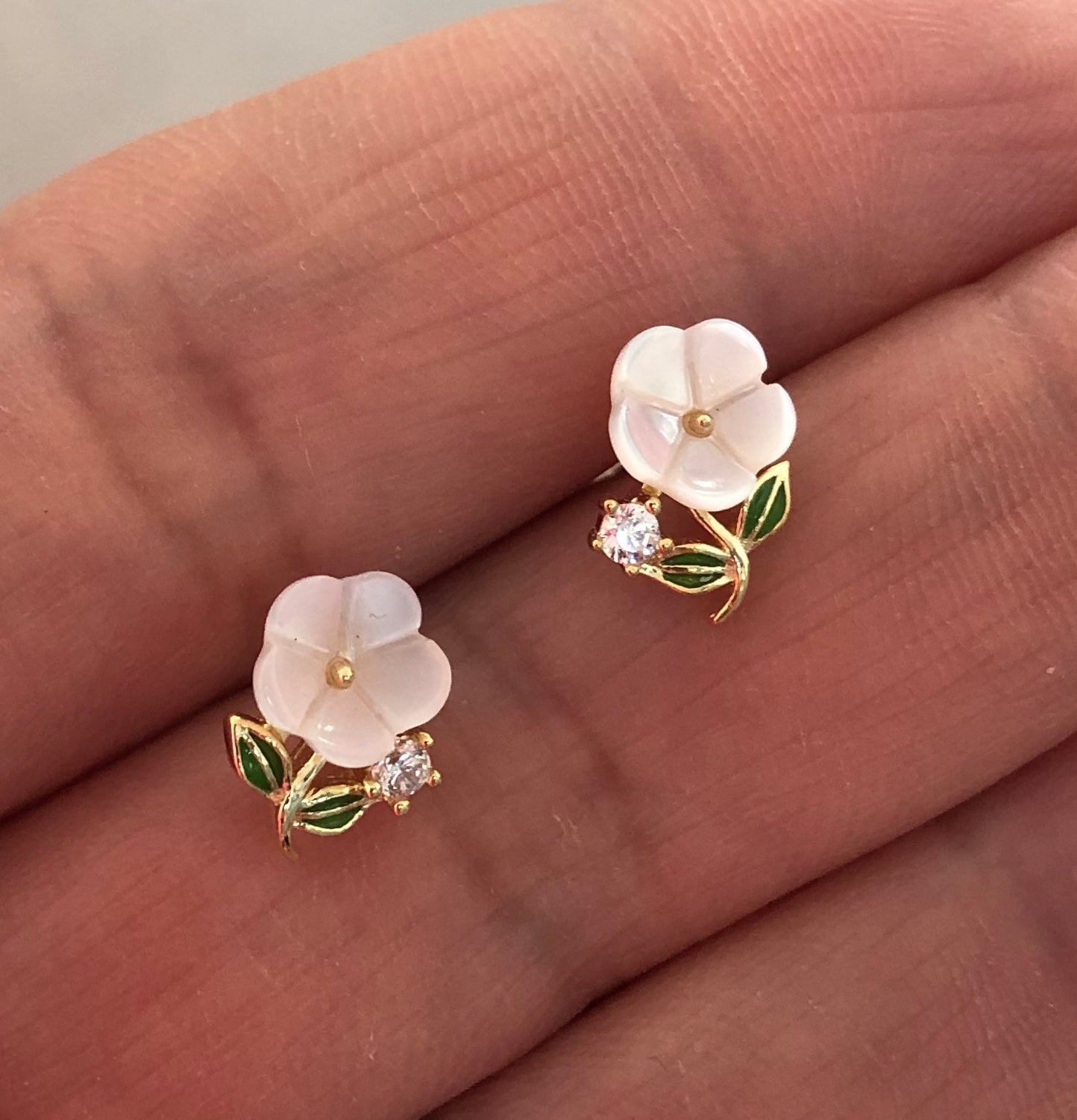 Studs with Spring flowers