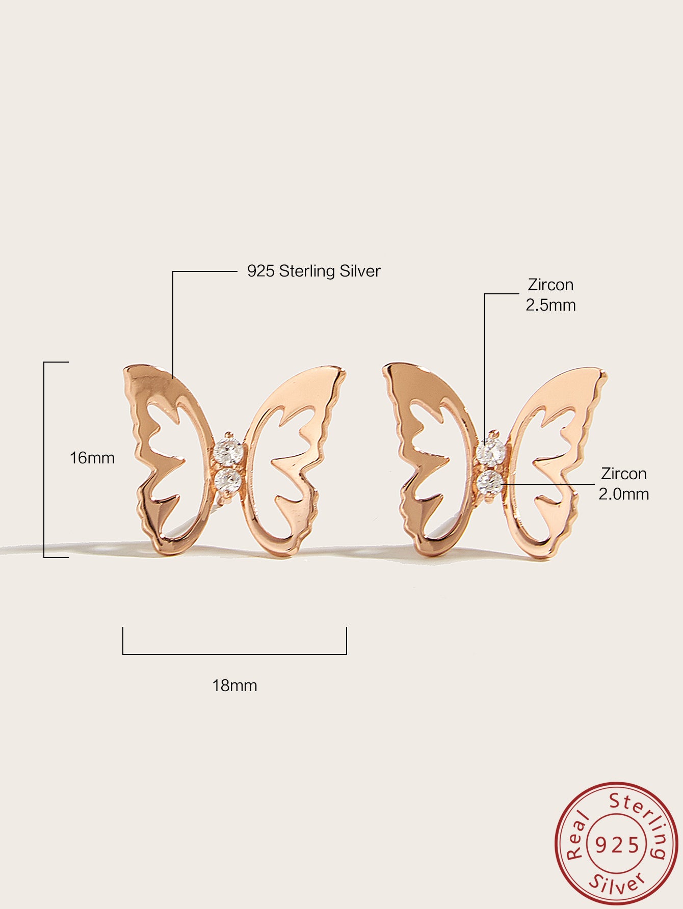 Champagne Butterfly Earrings