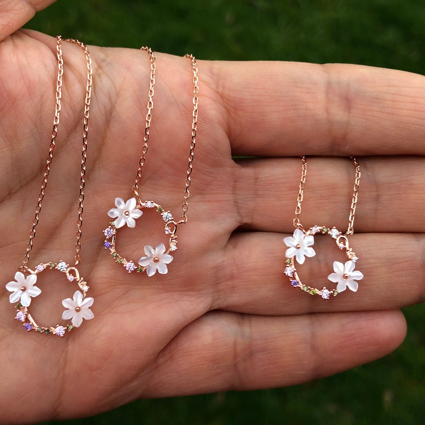 Spring Flower Necklaces