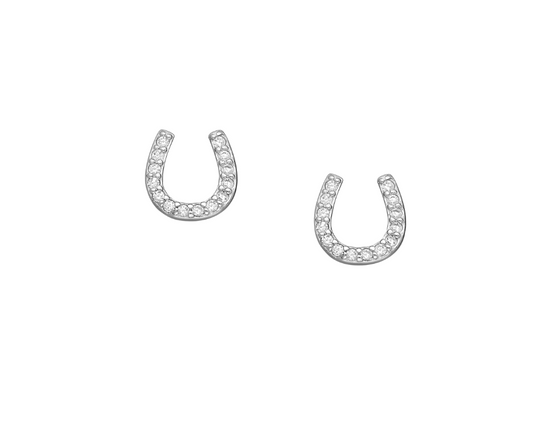 Horseshoe Push-Back Earrings