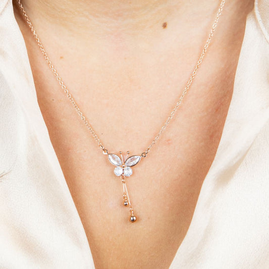 Butterly Crystal Pendant Animal Necklace