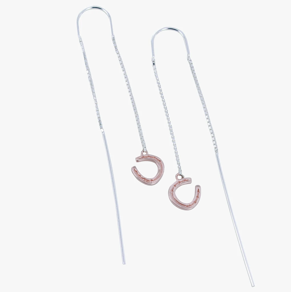 Horseshoe Falling Earrings Rose