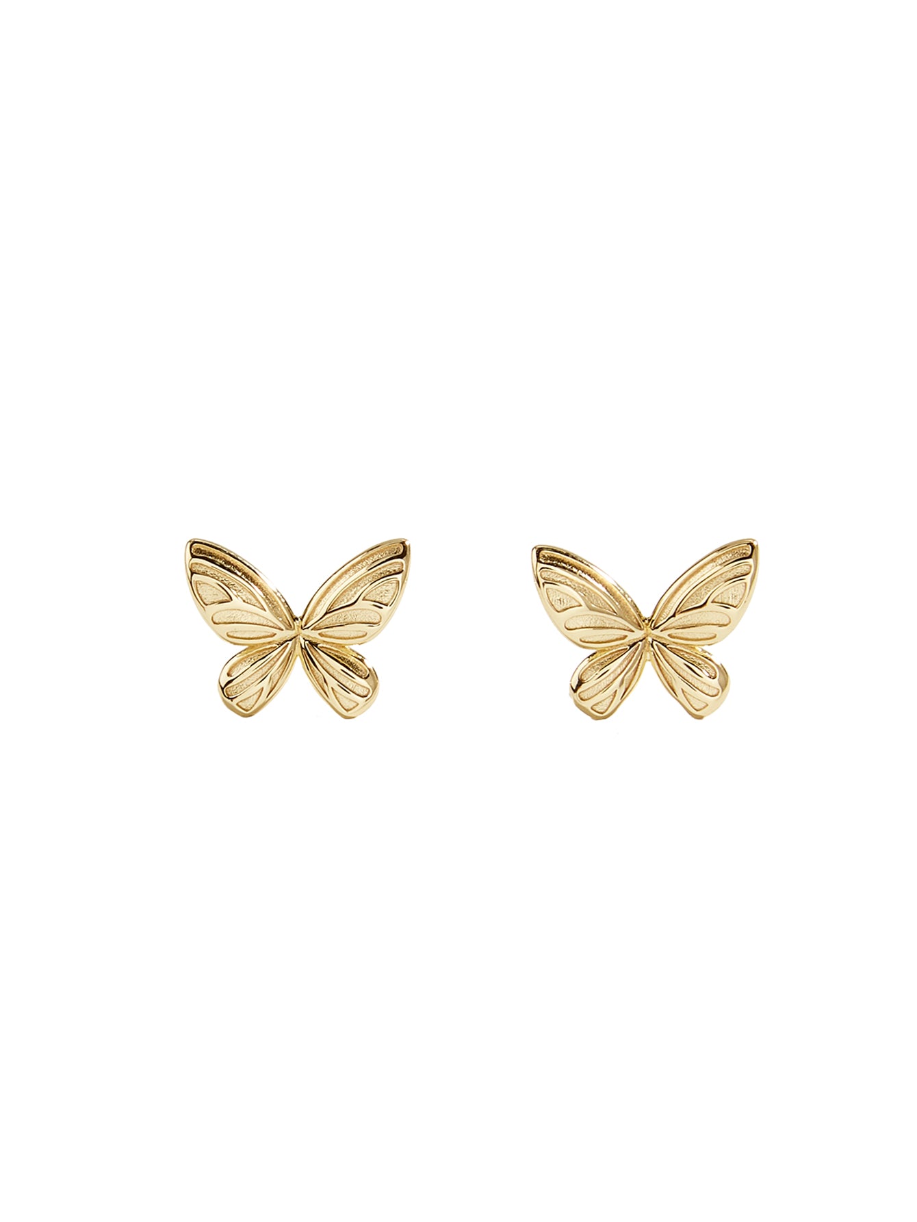 Sterling silver plated with 14k gold Butterfly Earrings