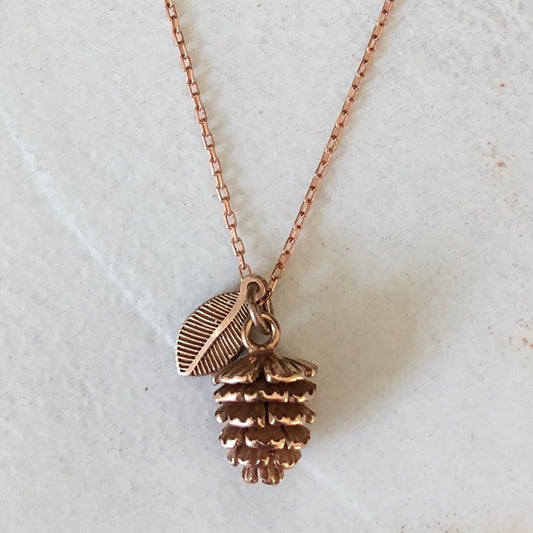 3D PINE CONE NECKLACE